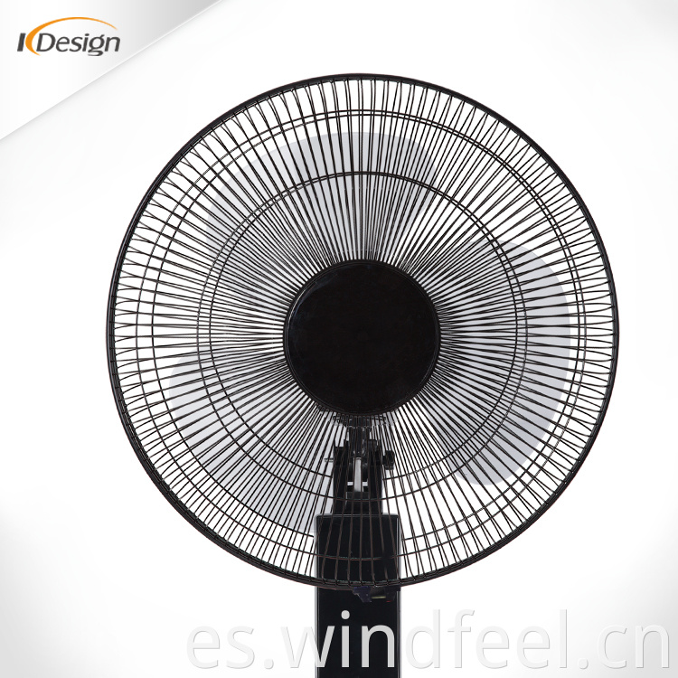 Buena venta de 16 pulgadas Control remoto a través de los ventiladores de pie alto RPM Energía Ahorro de energía Ventilador de pie con temporizador